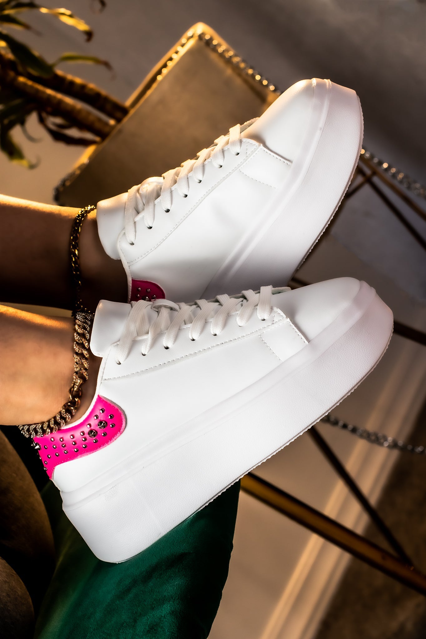 ALEX 01 | WHITE / HOTPINK