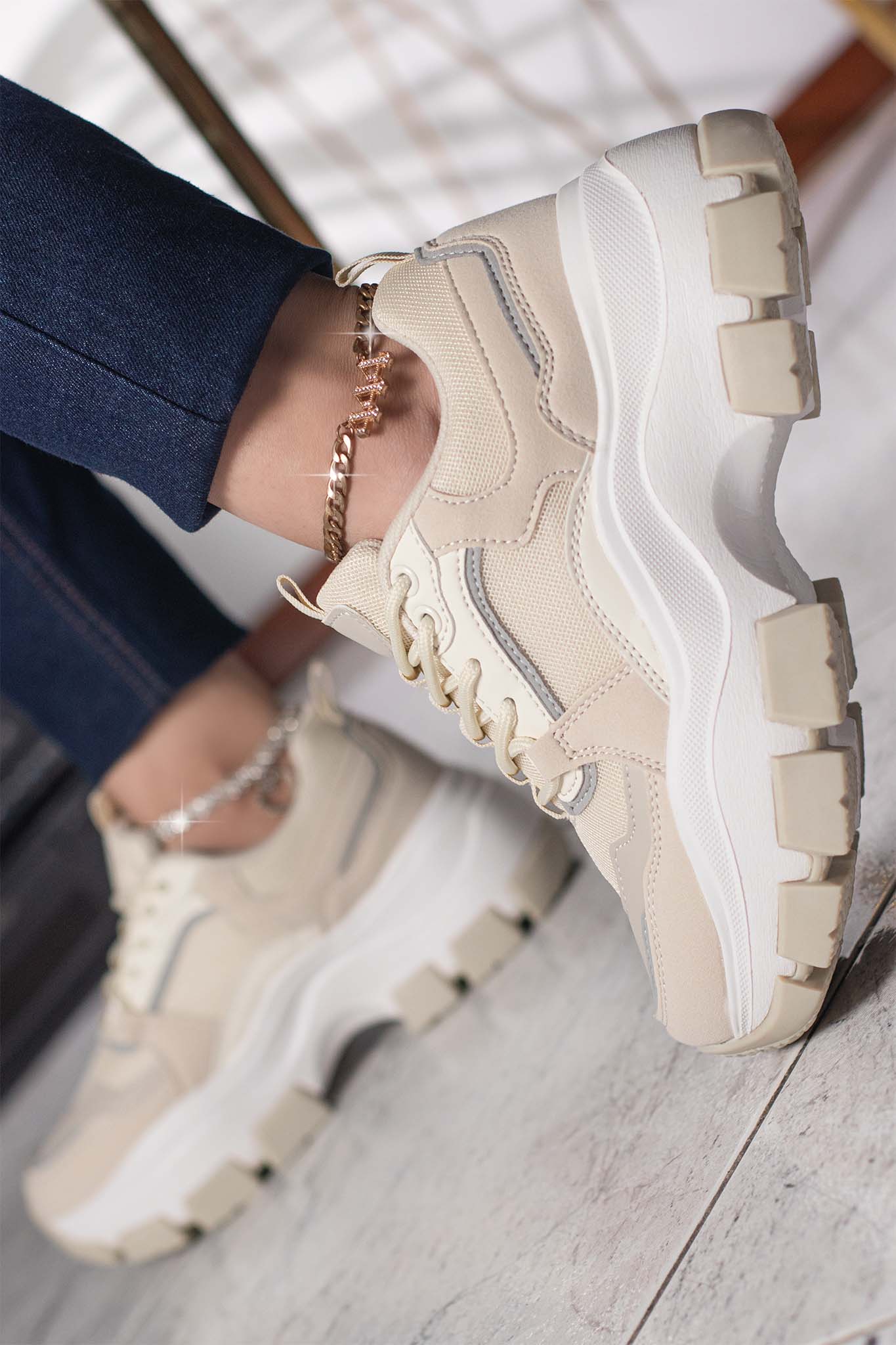 DAMIAN | BEIGE/WHITE
